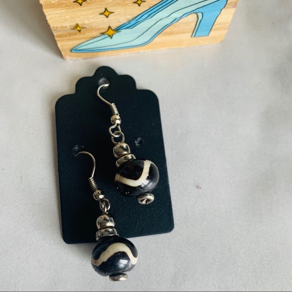 Vintage Cow Print Costume Earrings - Picture 4 of 8